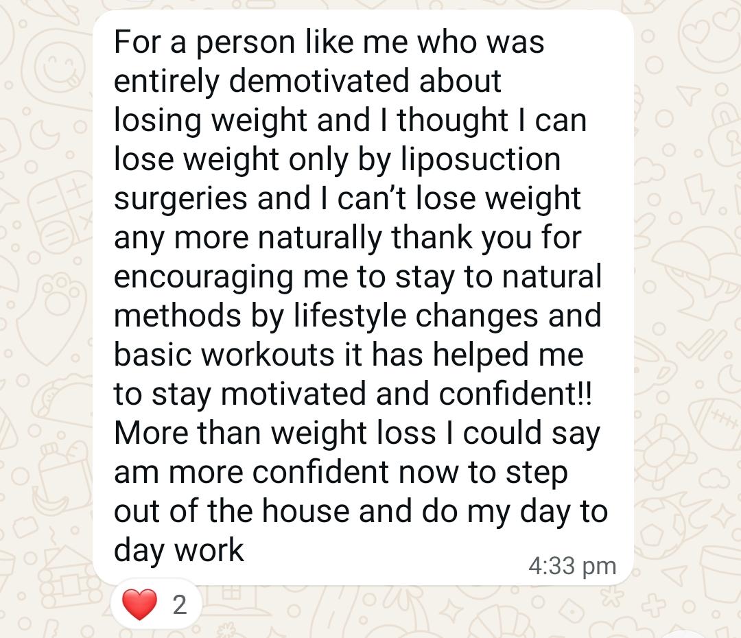 A patient shares that she thought only liposuction could help her, but lifestyle changes and basic workouts at Fertilia made her confident enough to step out of the house