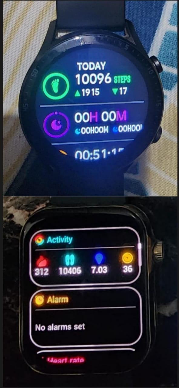 Hitting 10,000 steps on both their trackers, a milestone that took weeks to build