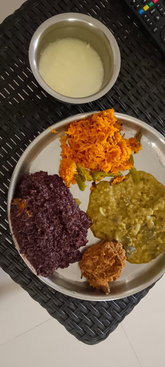 A simple home-cooked meal that fits Gowri's PCOS and diabetes-friendly plan