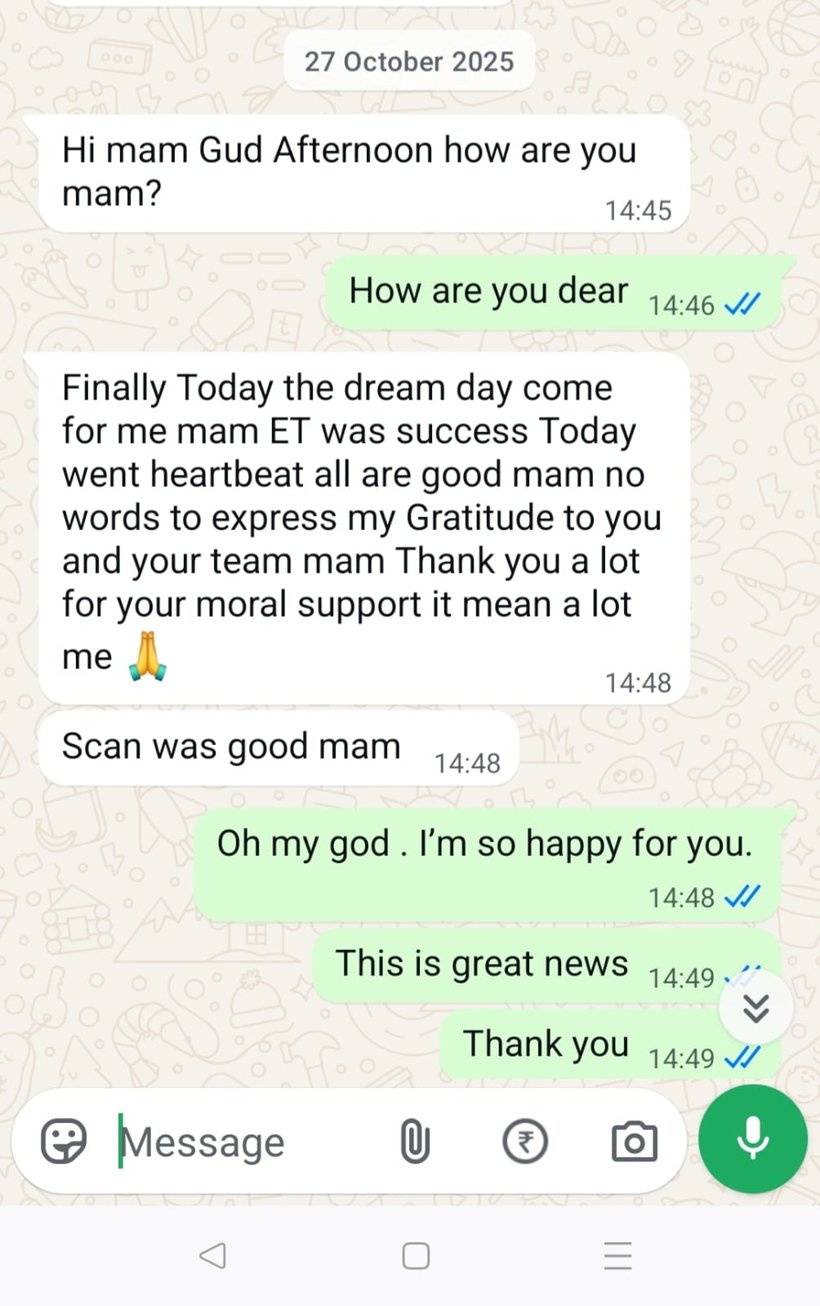 The day my embryo transfer was confirmed successful