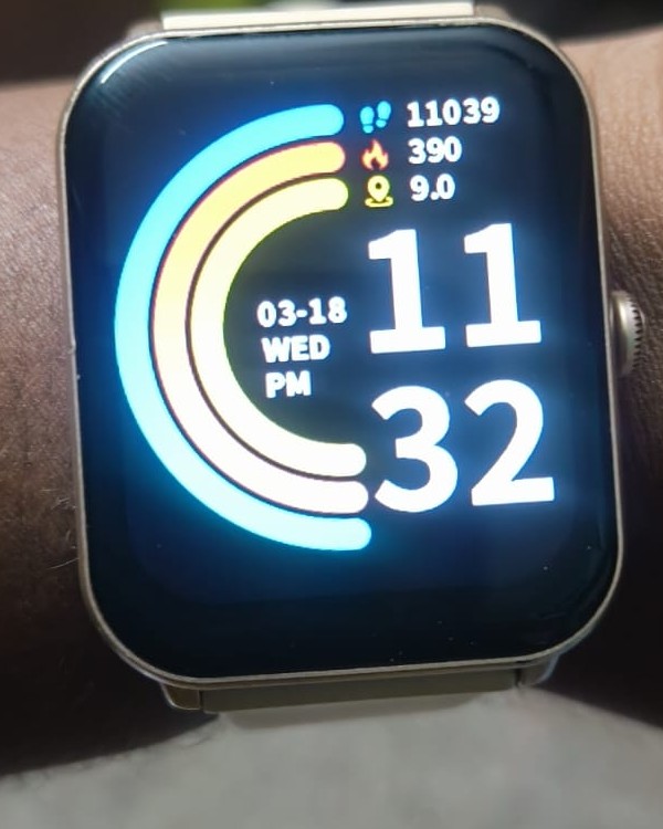 Kalpana's step tracker showing over 11,000 steps in a day, part of her steady 12,000-step routine