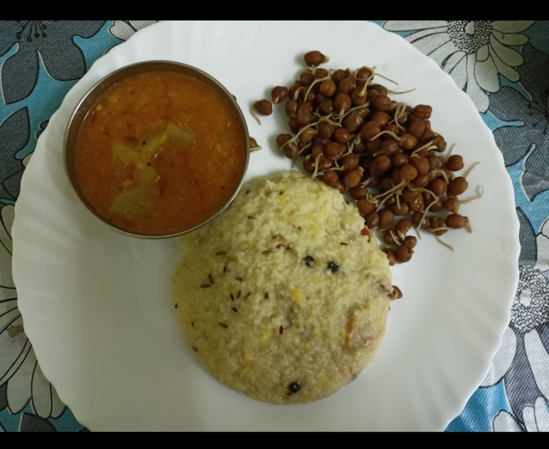 Meal plate showing the kind of simple, satisfying food that kept Madhu's sugars stable