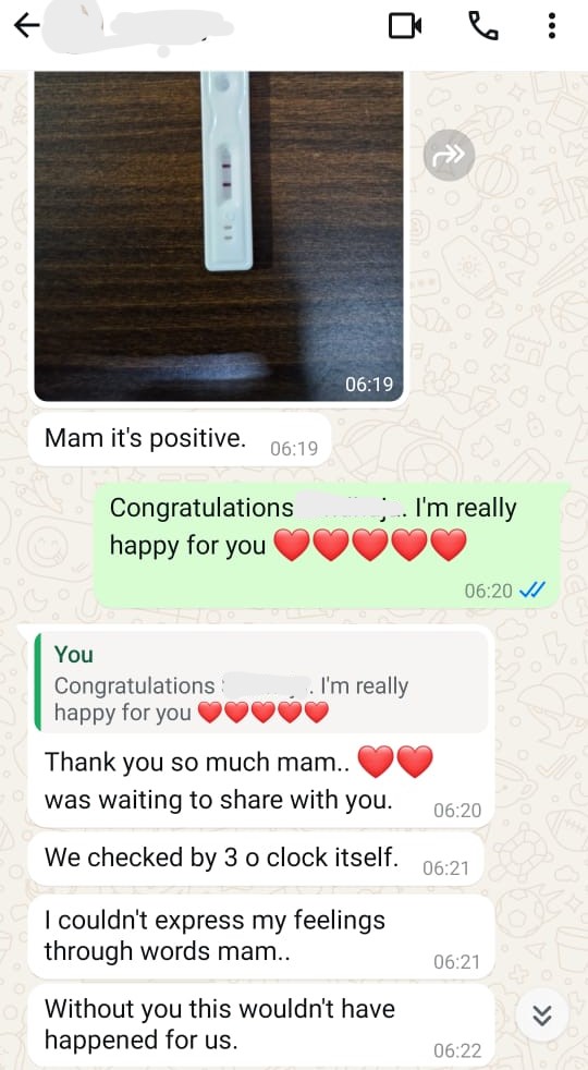 The moment we had been waiting for: "Mam it's positive."