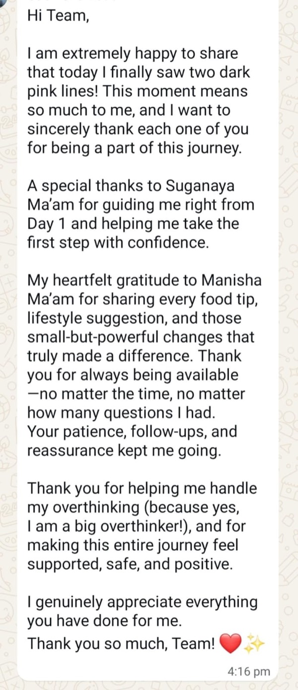 Overthinker's emotional message about finally seeing positive pregnancy test