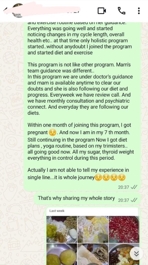 PCOD patient who conceived in 1 month, now in 7th month of pregnancy