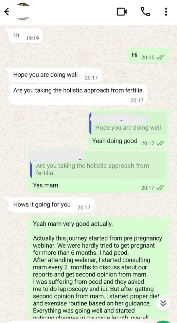 PCOD patient who avoided laparoscopy and IUI, conceived naturally in 1 month