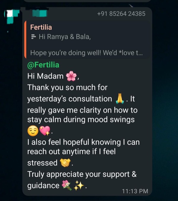 PCOS patient losing weight from 58 to 54 kg with personalized nutrition support