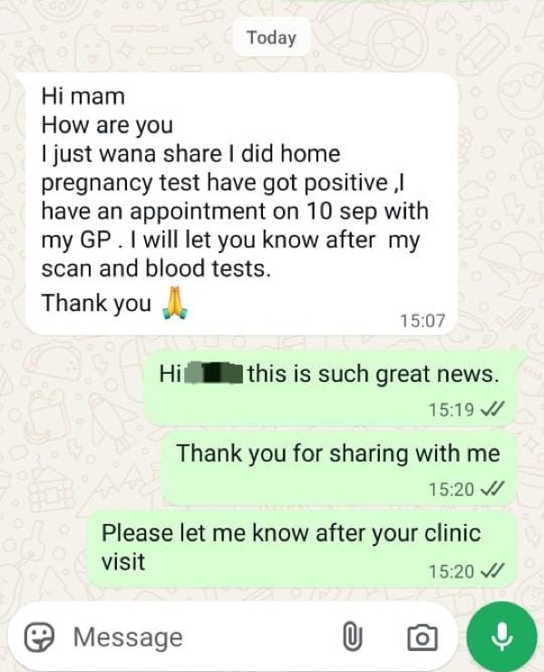 Simple positive home pregnancy test announcement