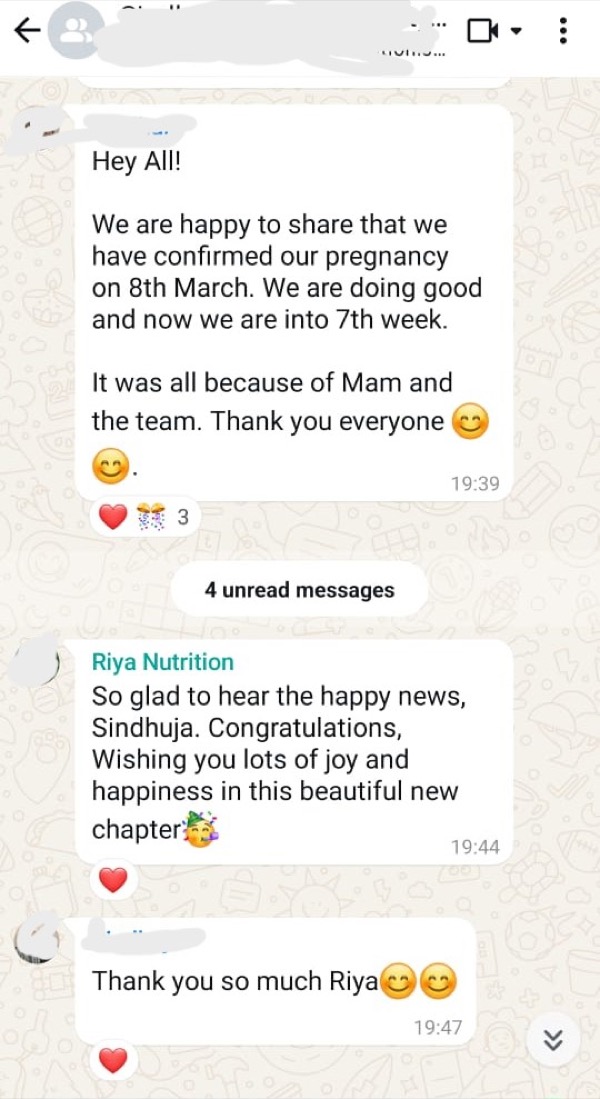 Patient praising Dr. Suganya's personal attention and team effort approach