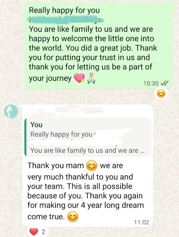 Complete 4-year journey from trying to conceive to baby with Fertilia support