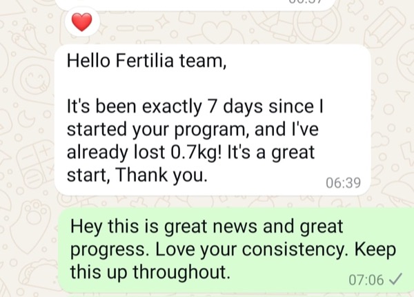 Patient crediting Fertilia for transforming their approach to PCOS management