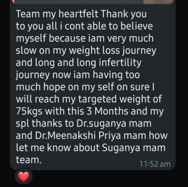 Testimonial W-04 - DivyaNandhini shares hope about reaching her weight loss goal